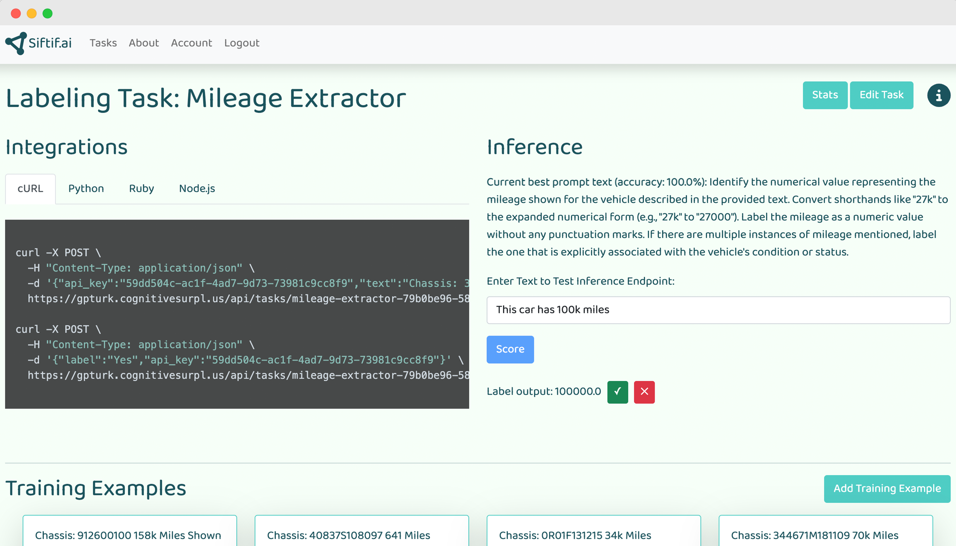 Add any ML task in plain english in seconds