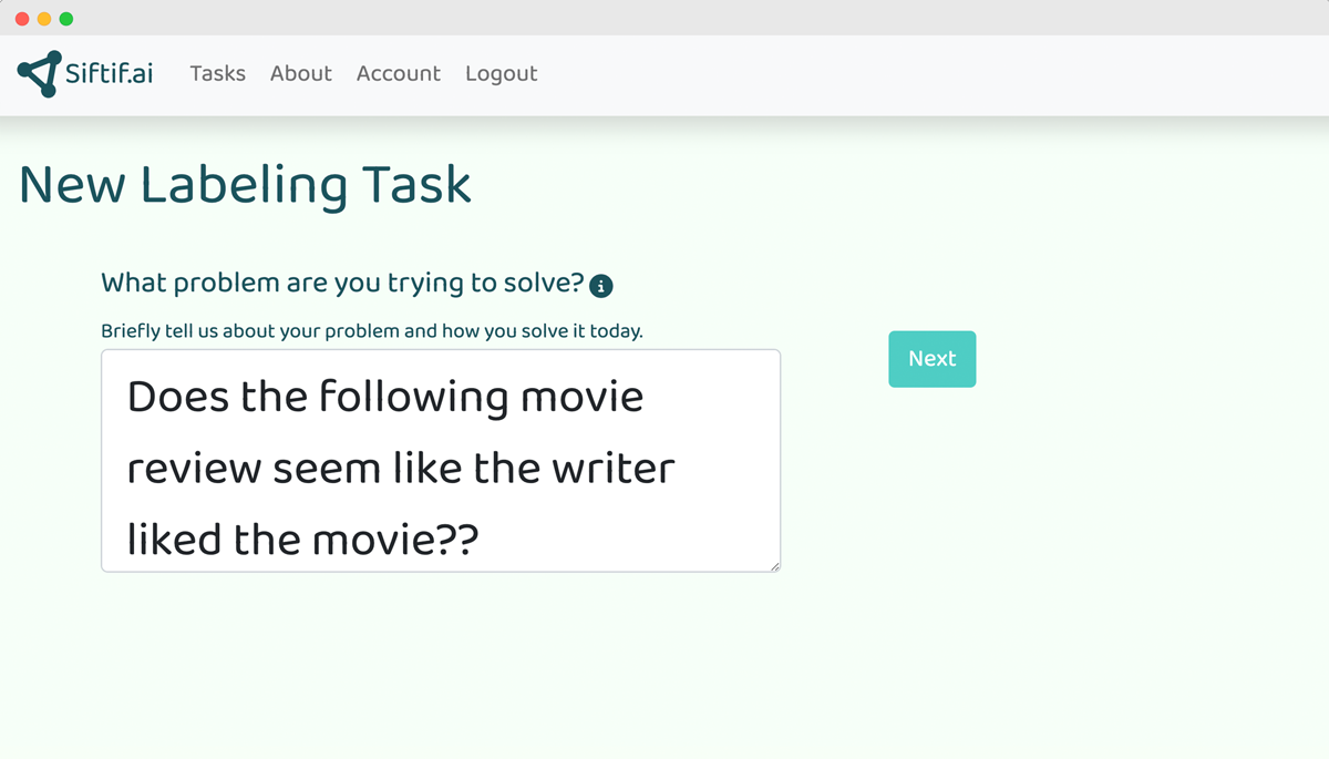 Add any ML task in plain english in seconds